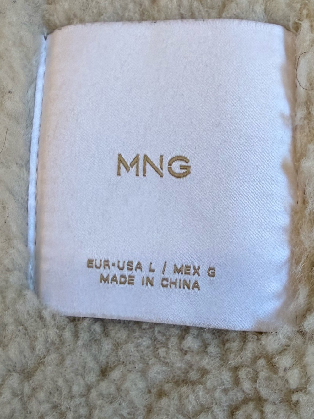 Mango MNG Suede Cropped Aviator Jacket Shearling Collar Large - Picture 13 of 15